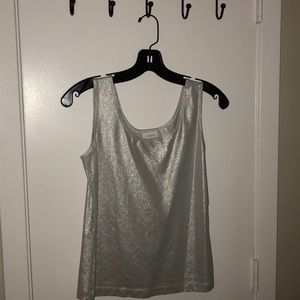 Chicos shiny silver tank